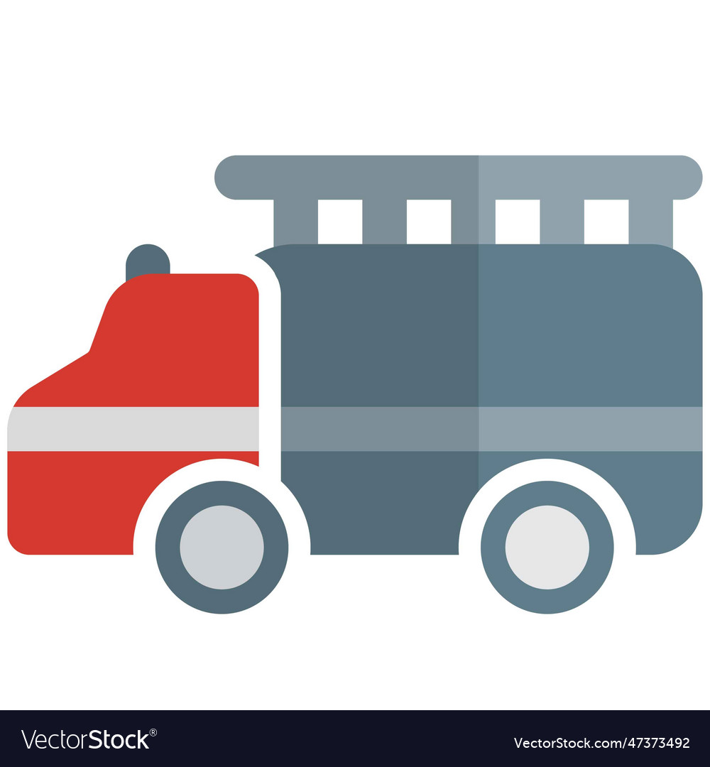 Firefighter truck carrying emergency equipments Vector Image