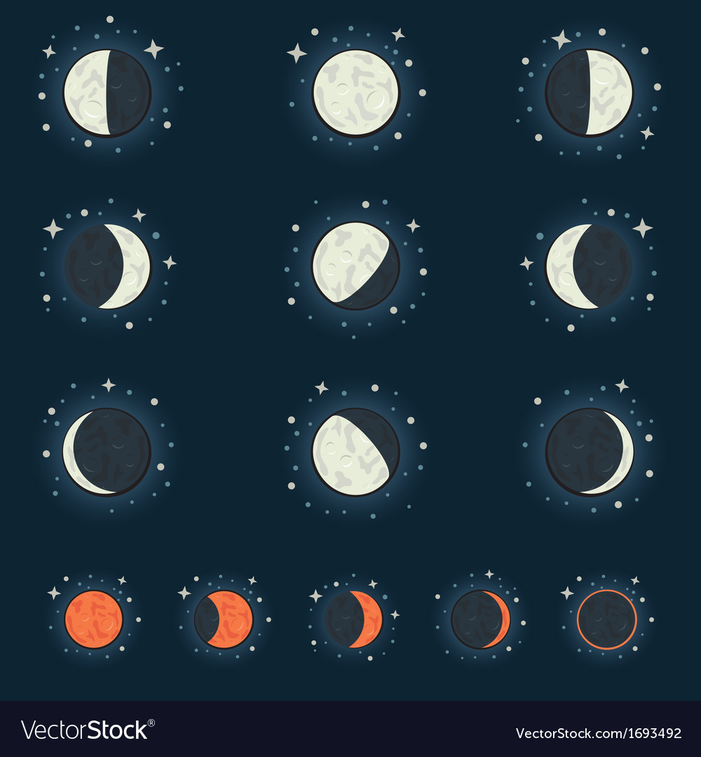 Moon phase Royalty Free Vector Image - VectorStock