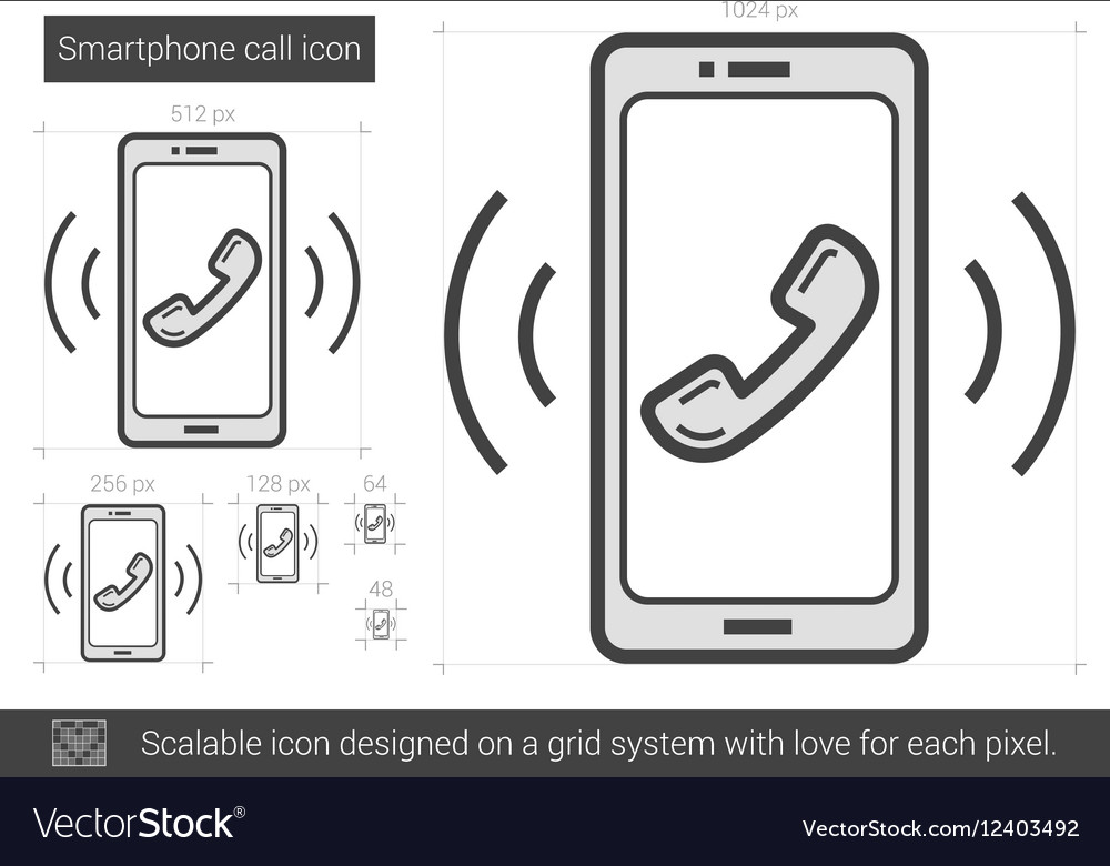 Smartphone line icon Royalty Free Vector Image