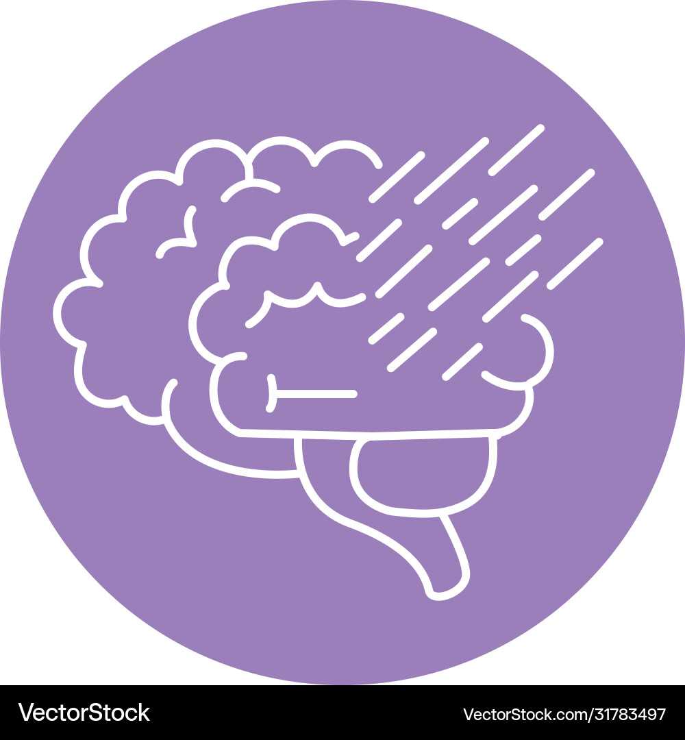 Alzheimer disease mental disorder decrease Vector Image