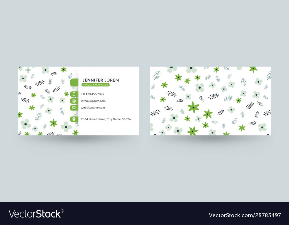 Double-sided horizontal business card template