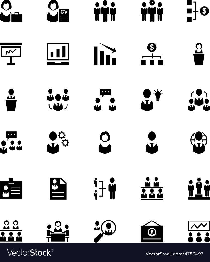 Human resource icons 2 Royalty Free Vector Image