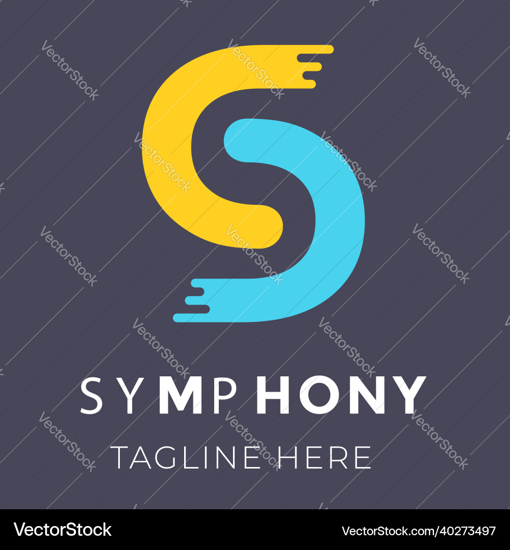Logo s gradient template Royalty Free Vector Image