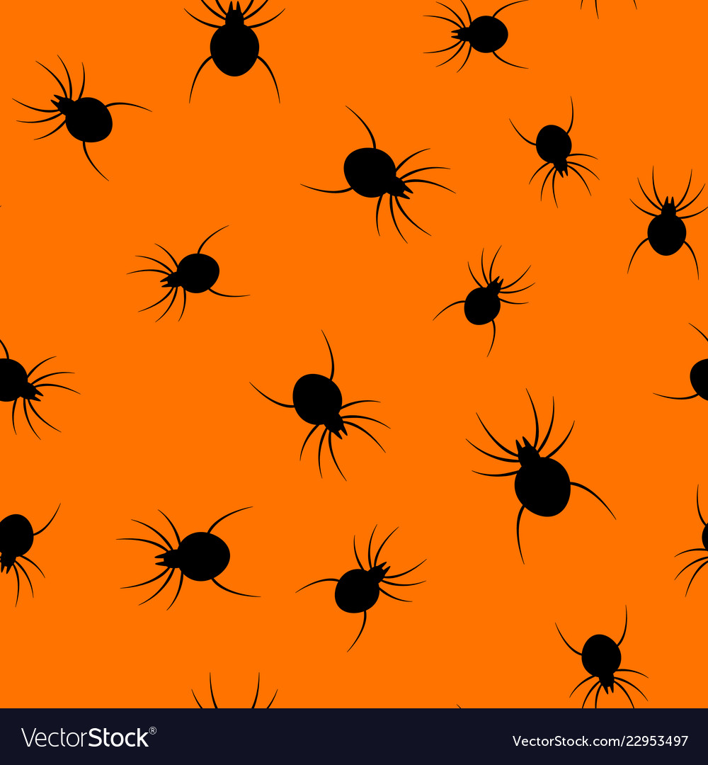 Seamless halloween spider paper art pattern