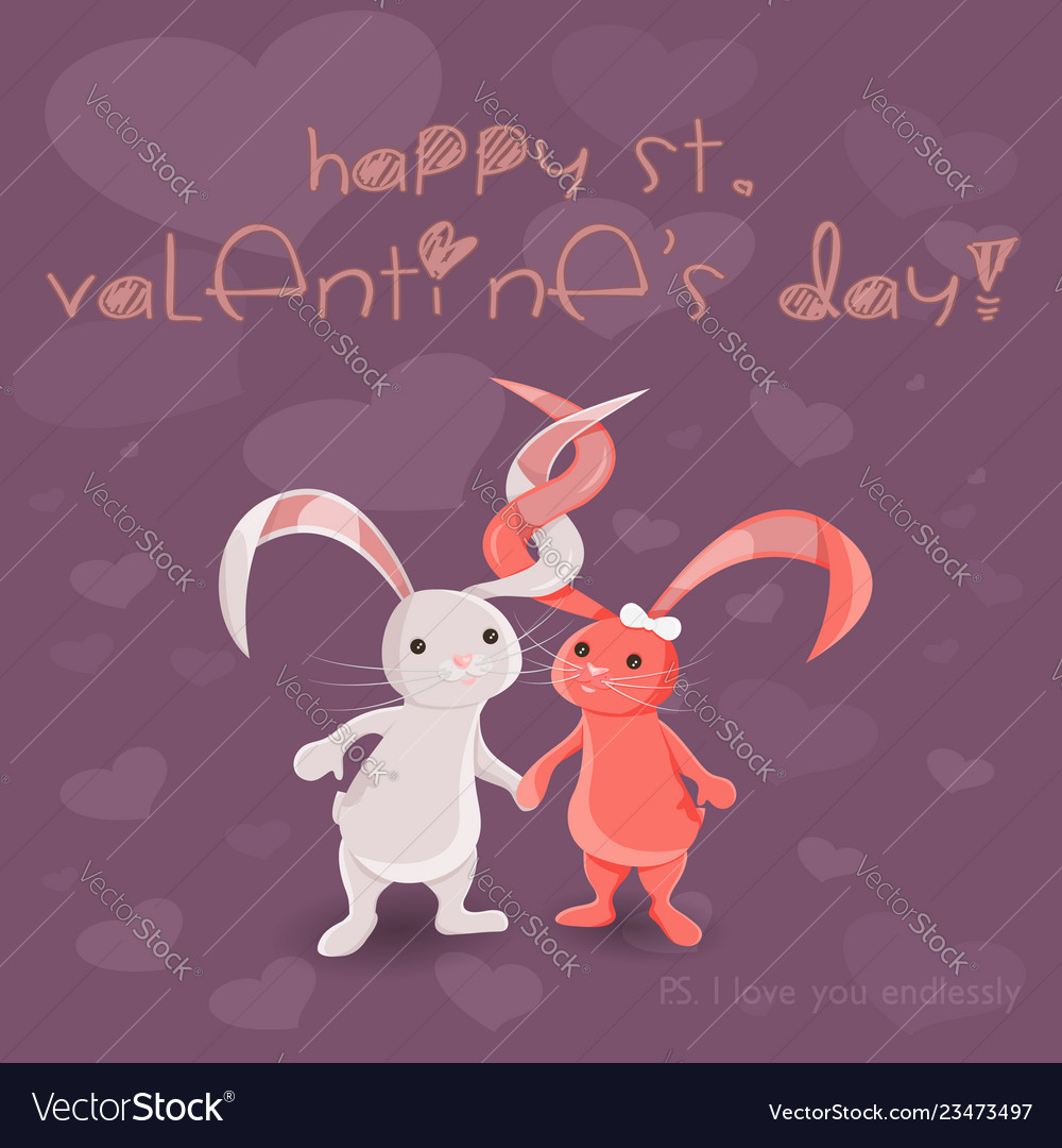 Valentines day with bunnies