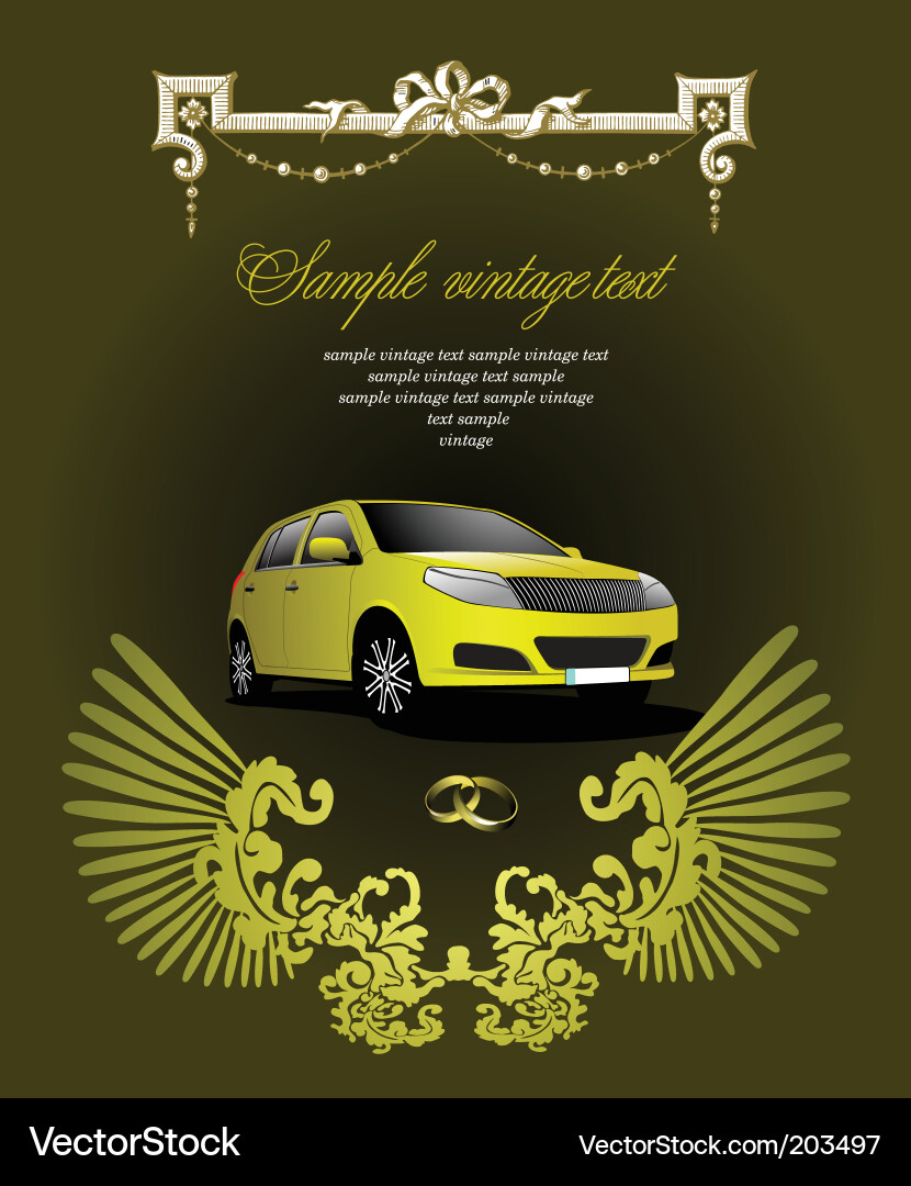 Wedding card Royalty Free Vector Image - VectorStock