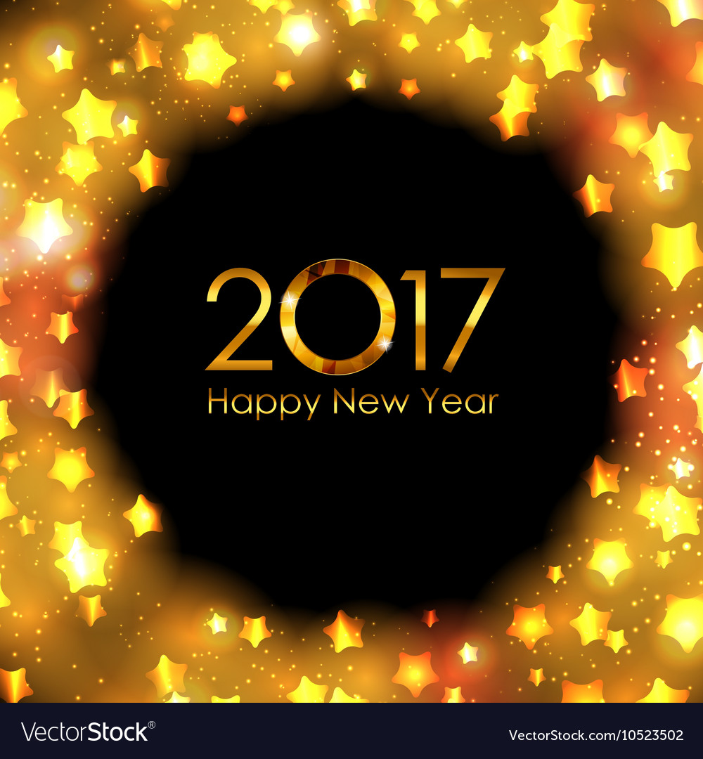 2017 happy new year gold glänzend hintergrund