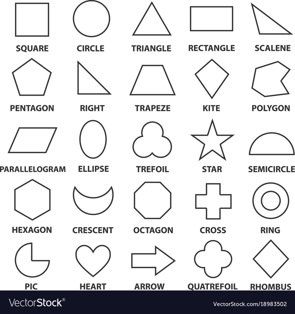 2d geometric shapes names and pictures