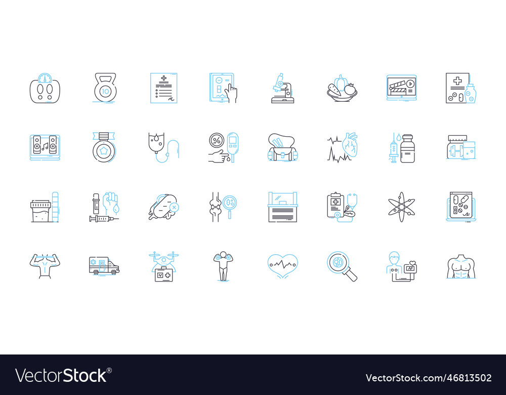 Patient Care Linear Icons Set Compassion Empathy Vector Image