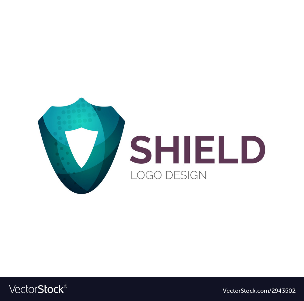 Secure Schild Logo Design aus Farbstücken