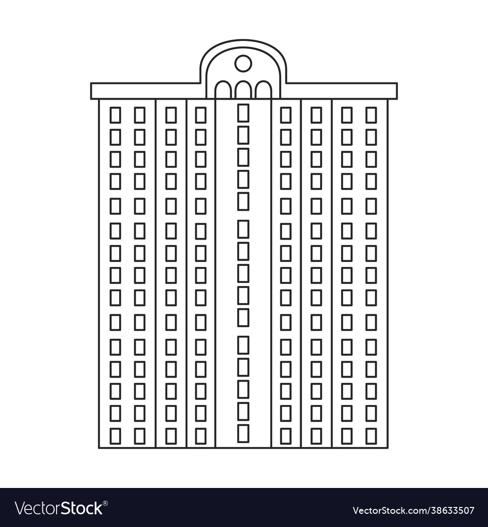 Building high outline icon