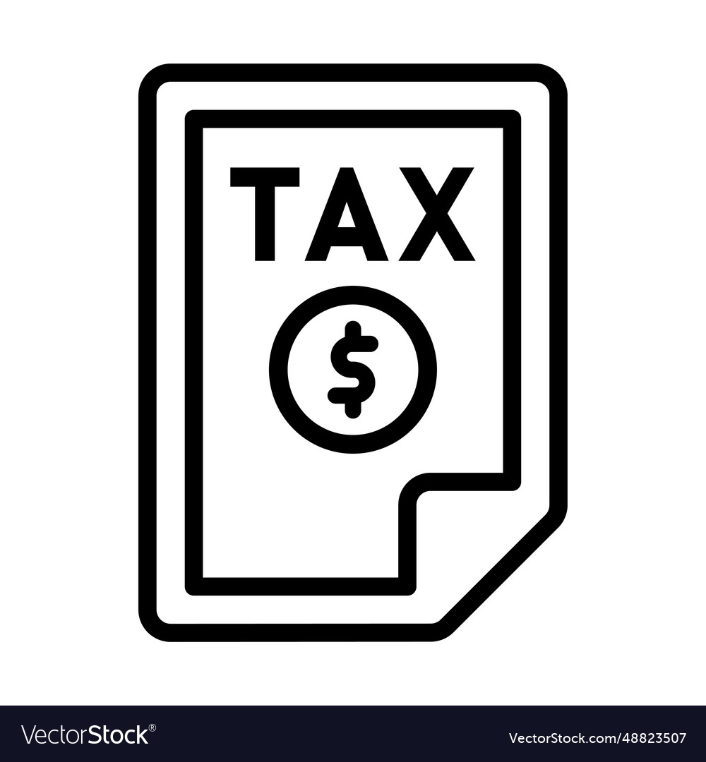 Document tax ico Royalty Free Vector Image - VectorStock