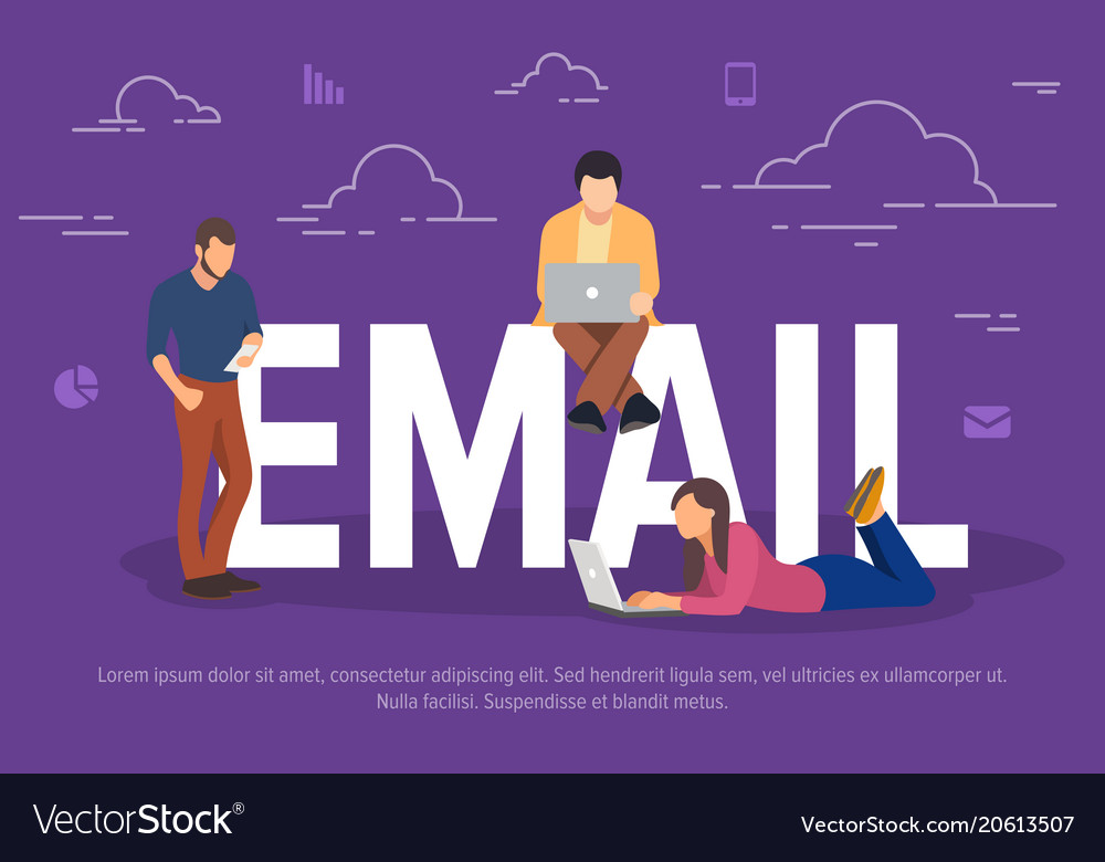 Email concept business people