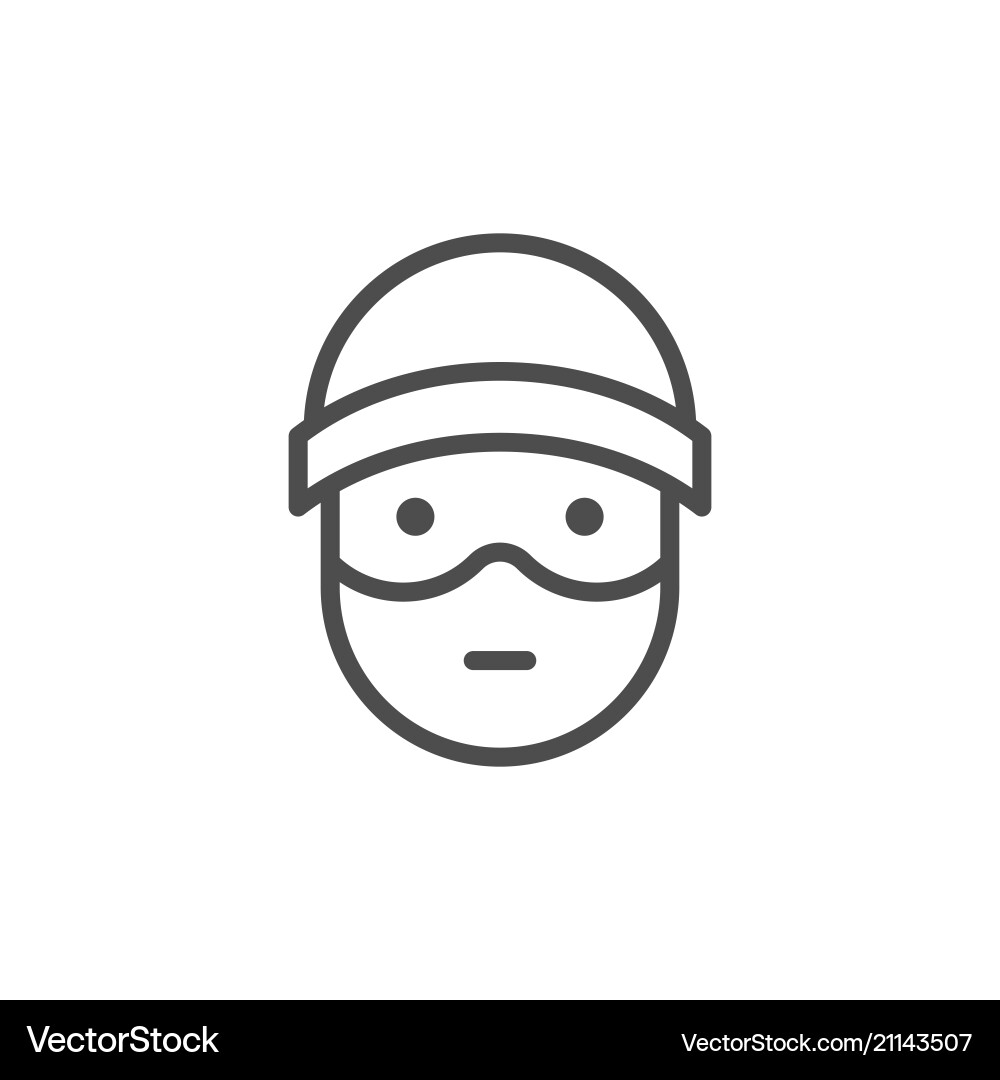 Robber line icon Royalty Free Vector Image - VectorStock