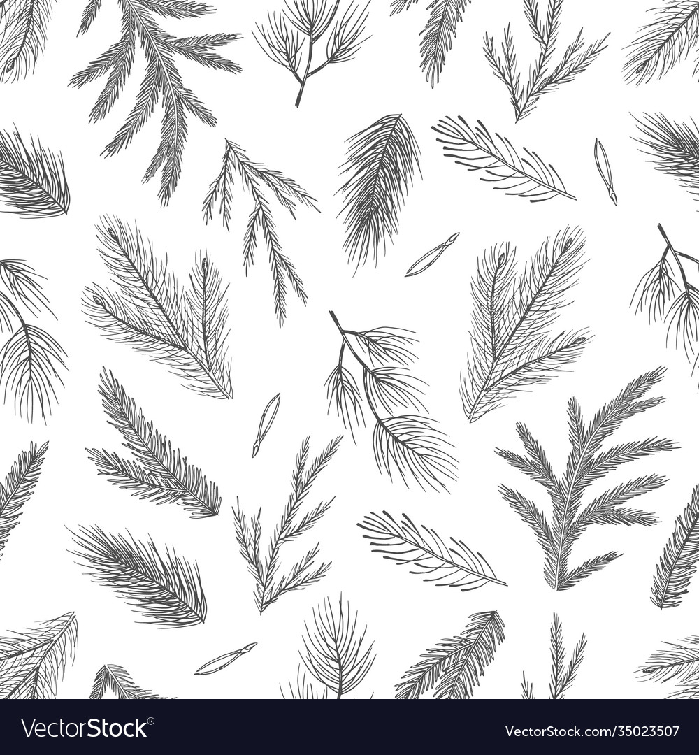 Xmas seamless pattern with christmas tree