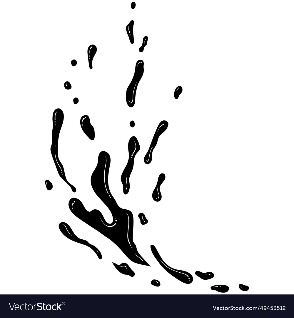 Liquid splash silhouette