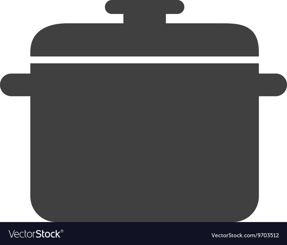 Pot cooking isolated icon design