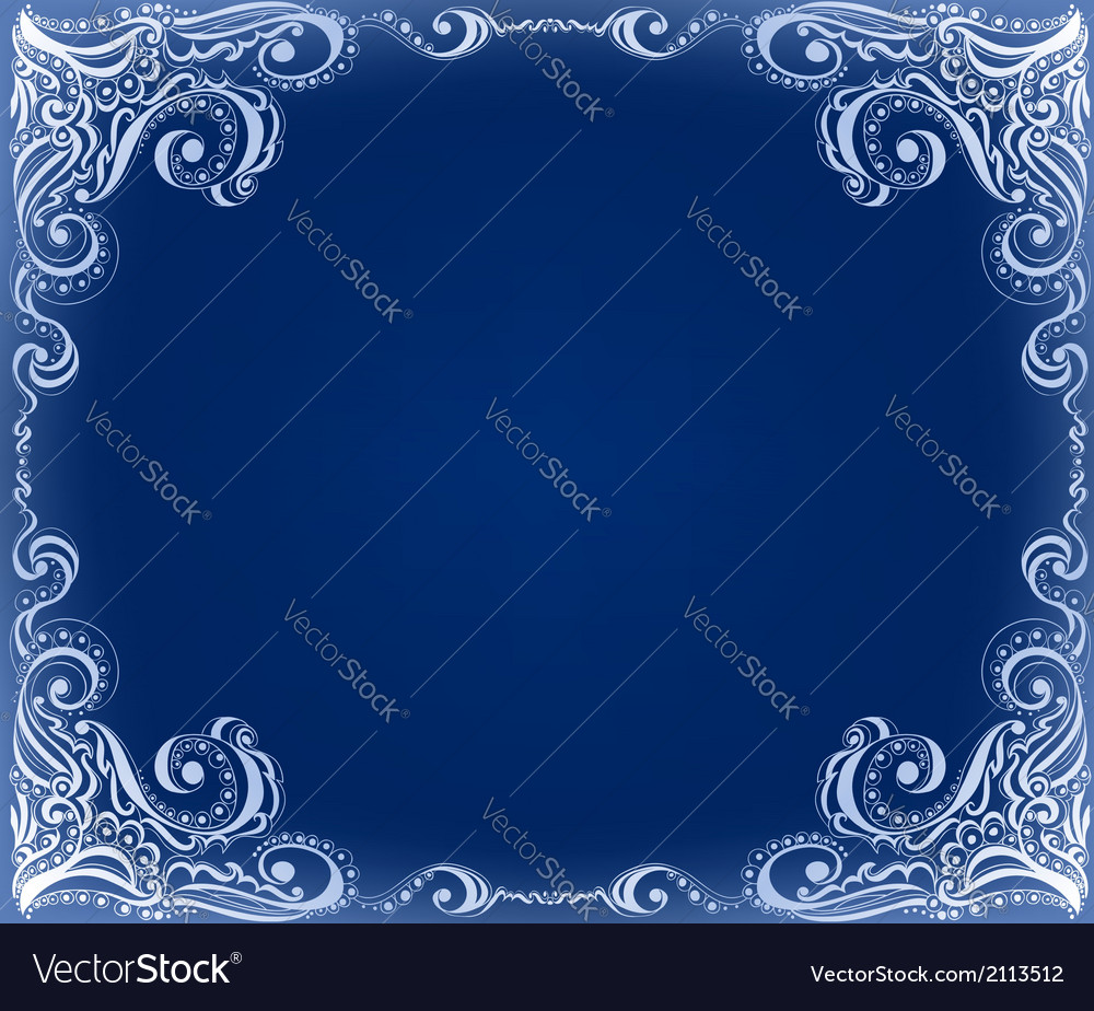 Template frame design for card Floral pattern Vector Image
