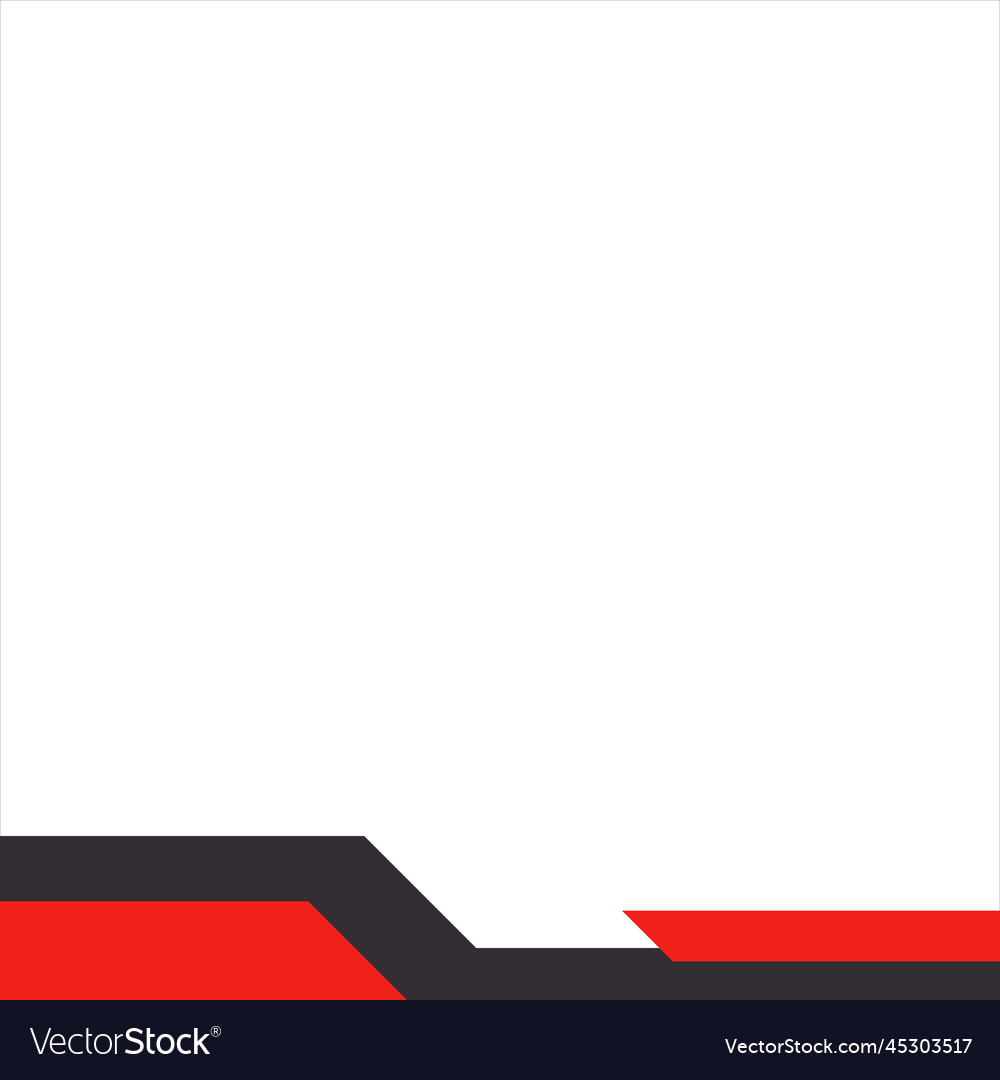 Black and red geometric footer Royalty Free Vector Image