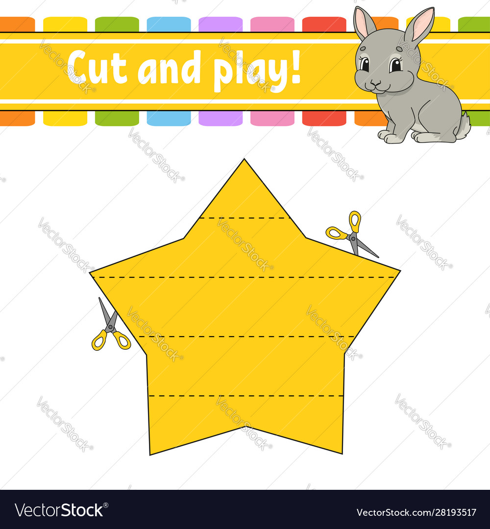 Cut and play logic puzzle for kids education