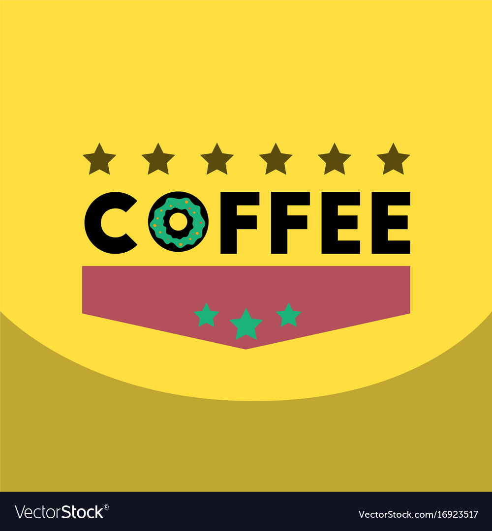 Flat icon design collection coffee emblem