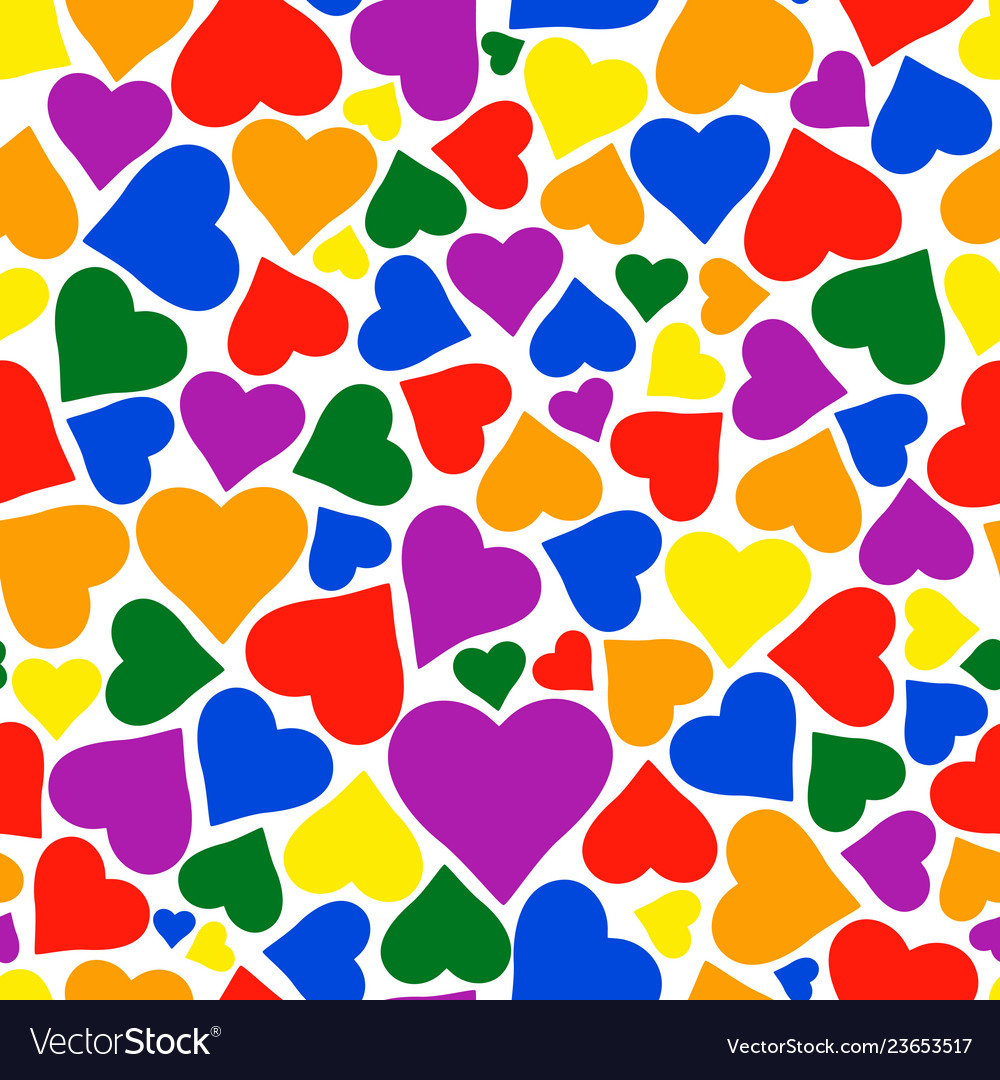 Seamless pattern with hearts Royalty Free Vector Image