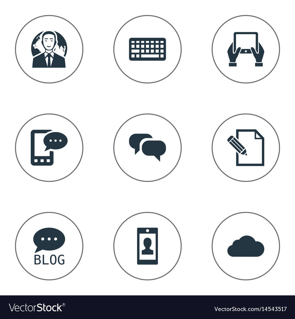 Set von einfachen Blogging-Symbolen