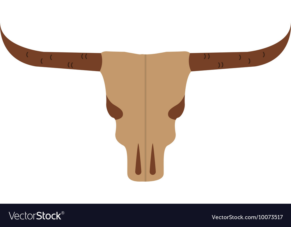 Skull cow wild west icon