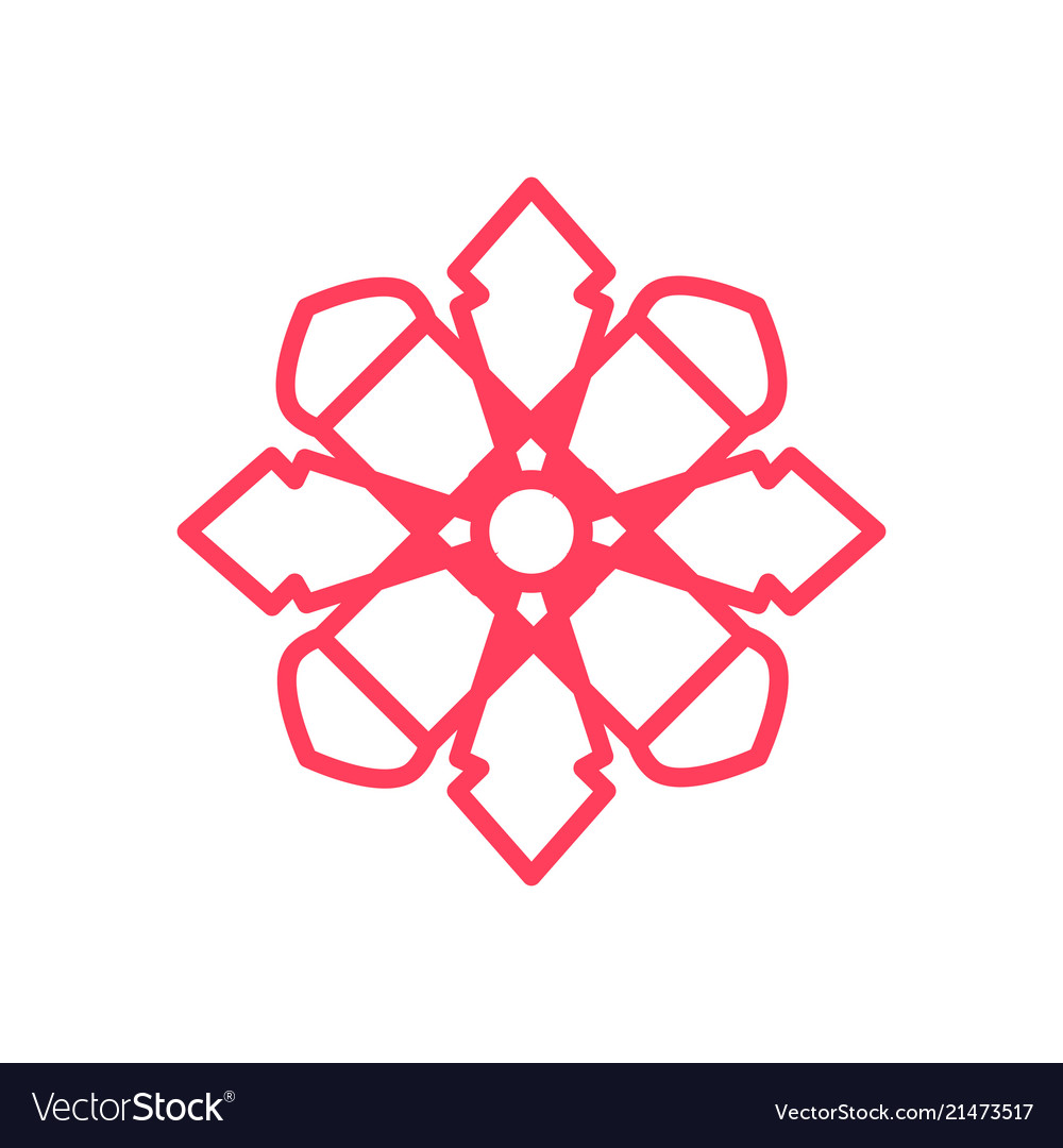 Square polygon mandala geometric symbol graphic