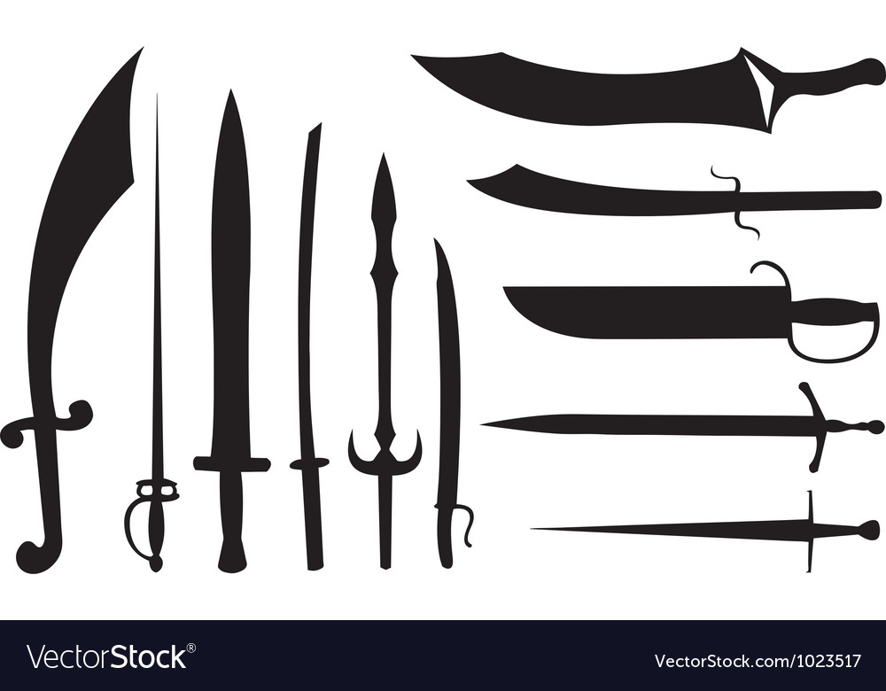 Sword Set Royalty Free Vector Image - Vectorstock