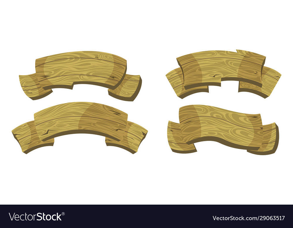 Wooden Board Collection Royalty Free Vector Image