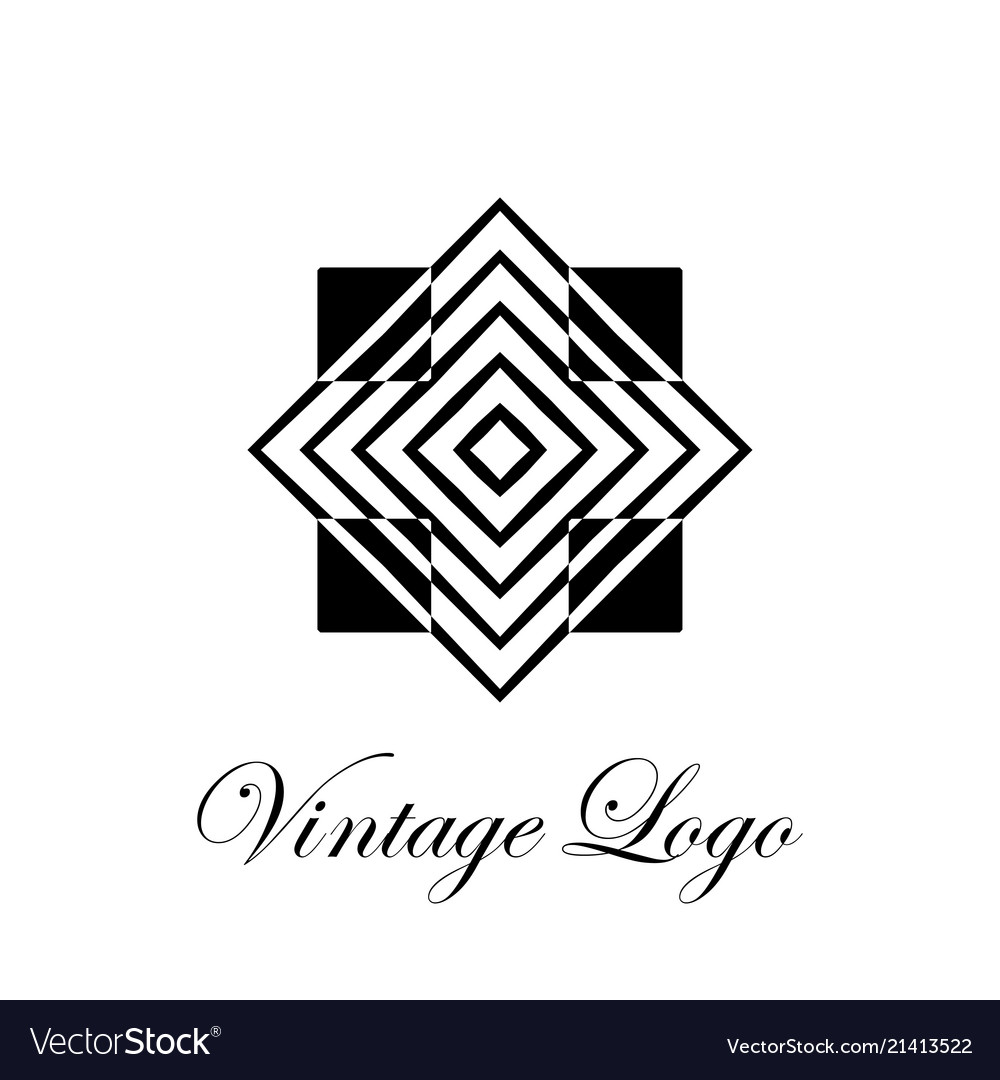 Art Deco Logo Royalty Free Vector Image Vectorstock