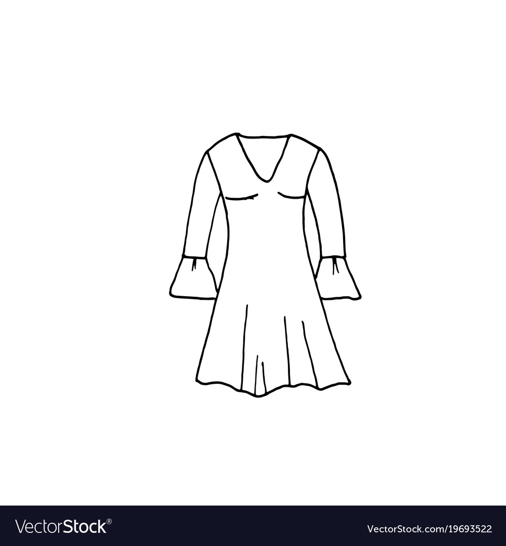 dress line drawing