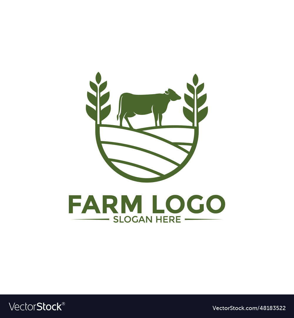 Farm logo icon farm logo design template Vector Image