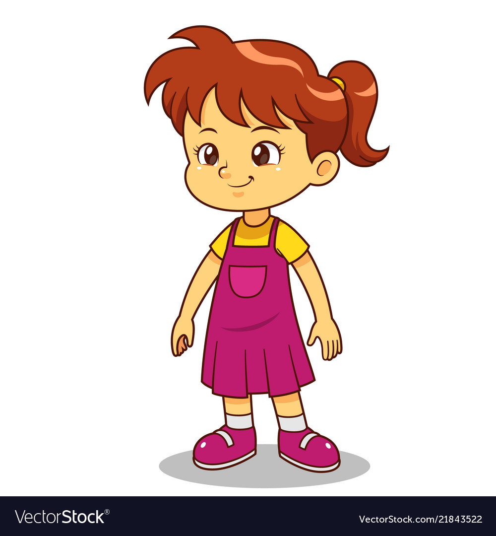 Girl cartoon Royalty Free Vector Image - VectorStock