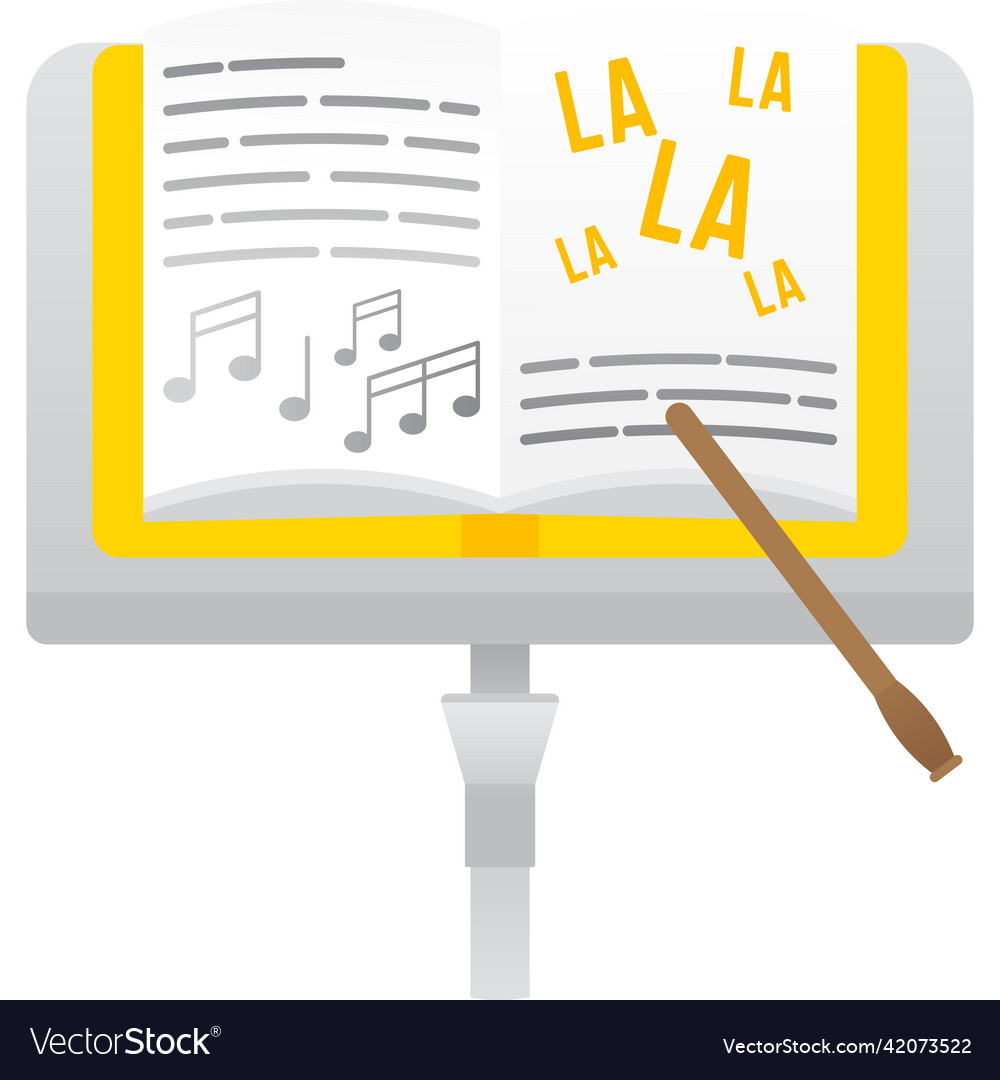 Music note stand flat icon isolated