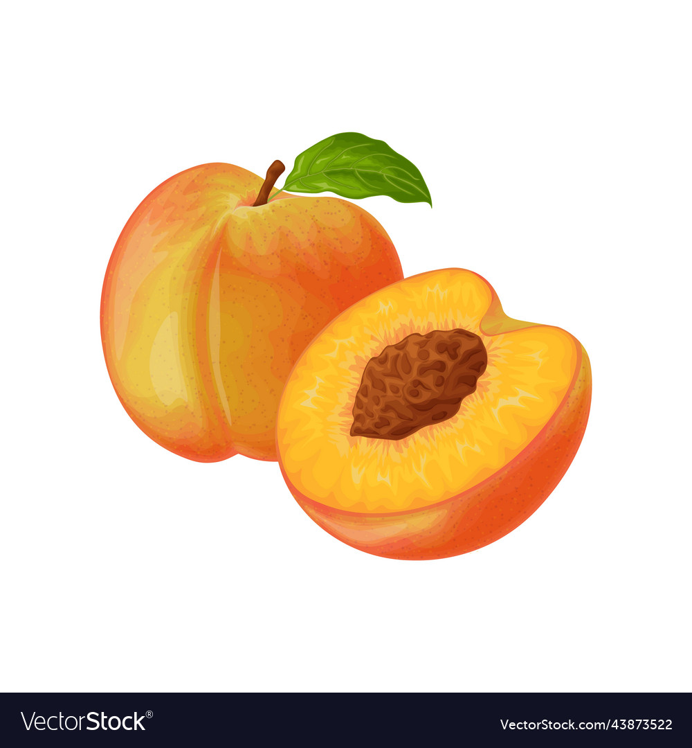 Peach image of a ripe juicy