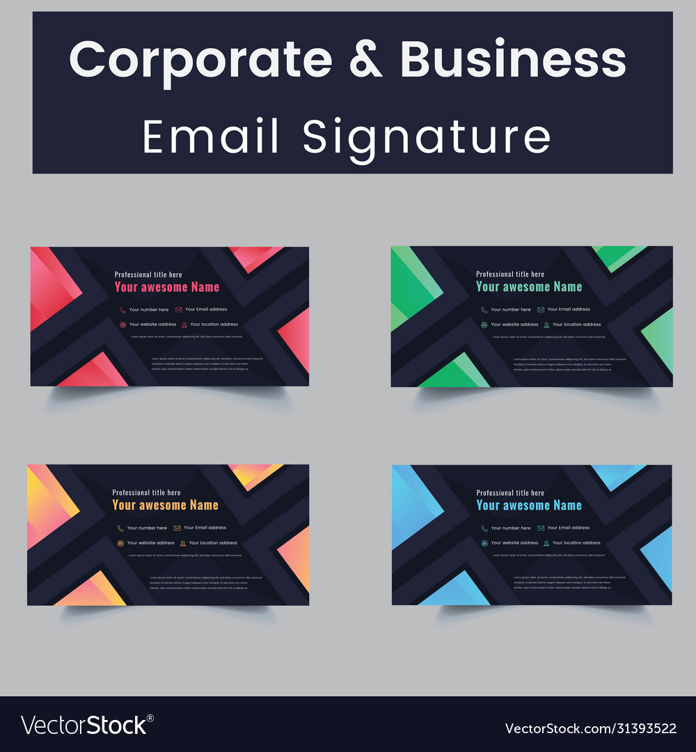 Professional personal corporate business email Vector Image