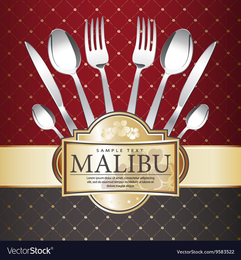 Restaurant menu design on royal background Vector Image