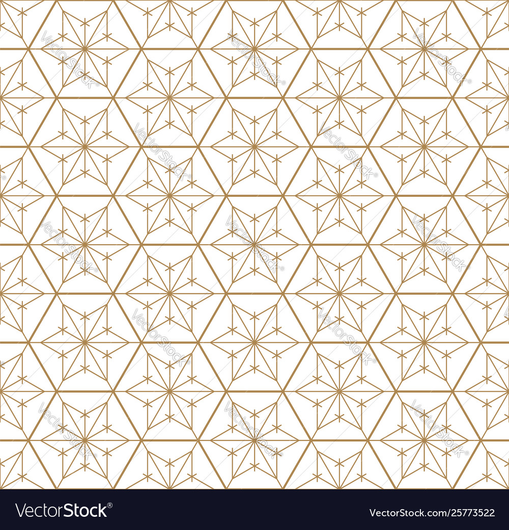 Seamless japanese pattern shoji kumiko in golden