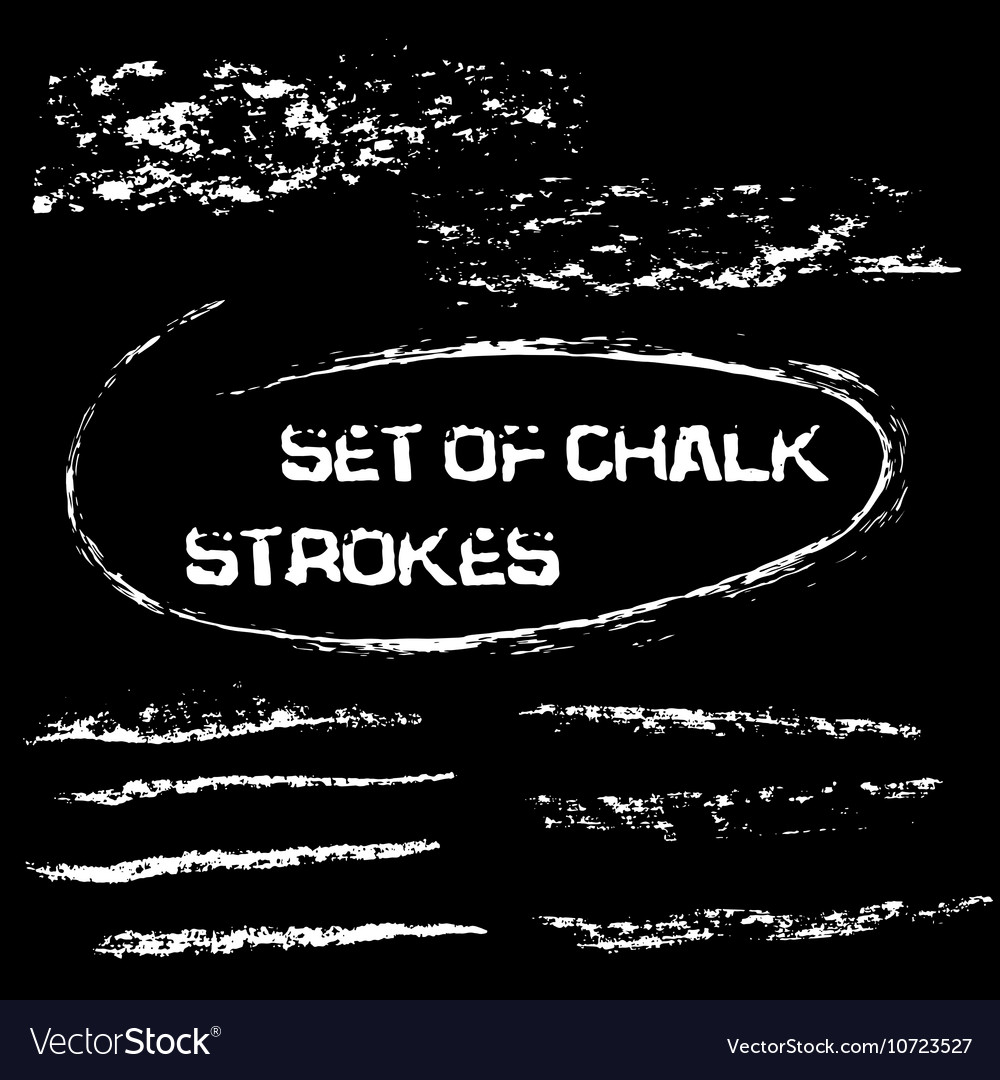Chalk lines Chalk hand drawn strokes Royalty Free Vector