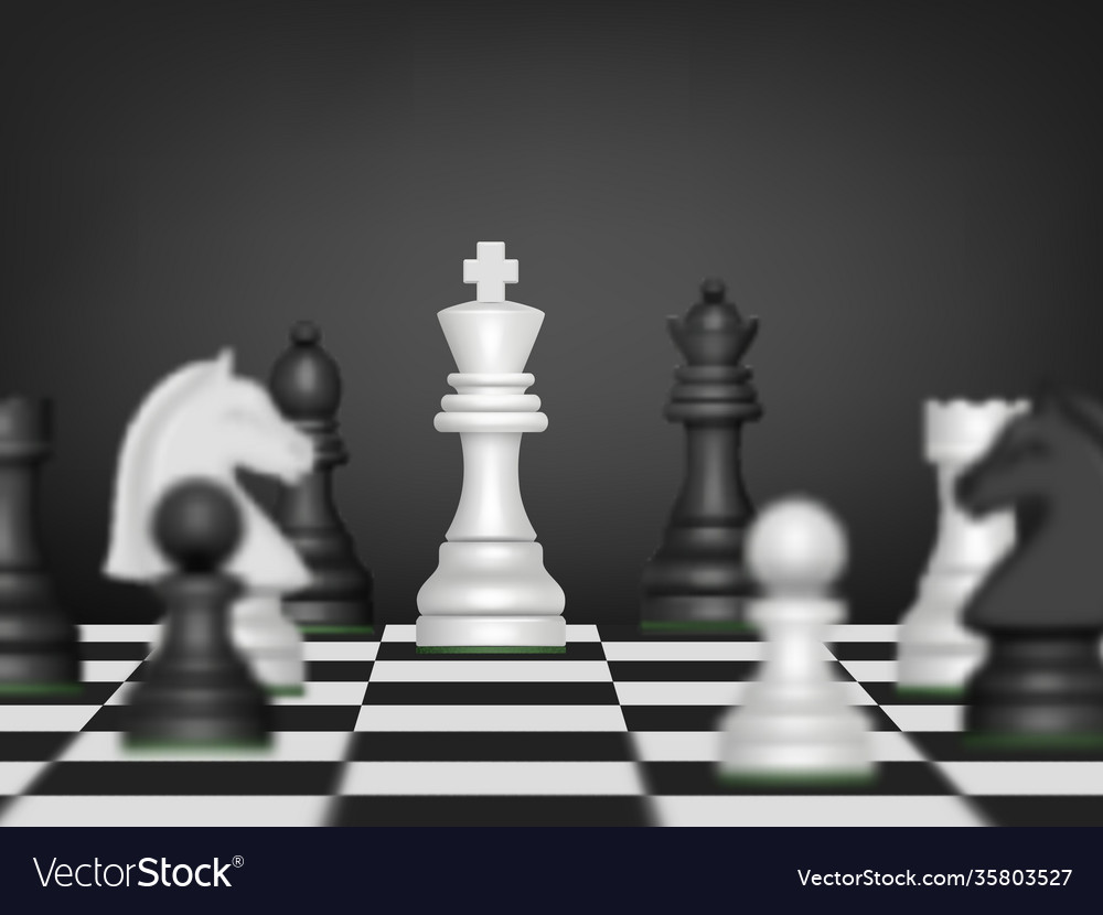 queen take a checkmate on chess board game. concept of business