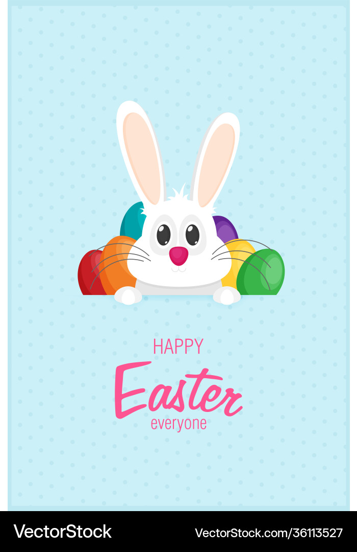 Easter in flat style Royalty Free Vector Image