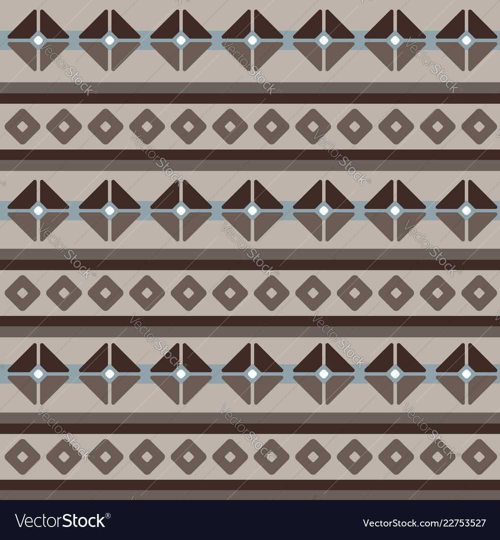 Fair isle brown beige blue geometric seamless