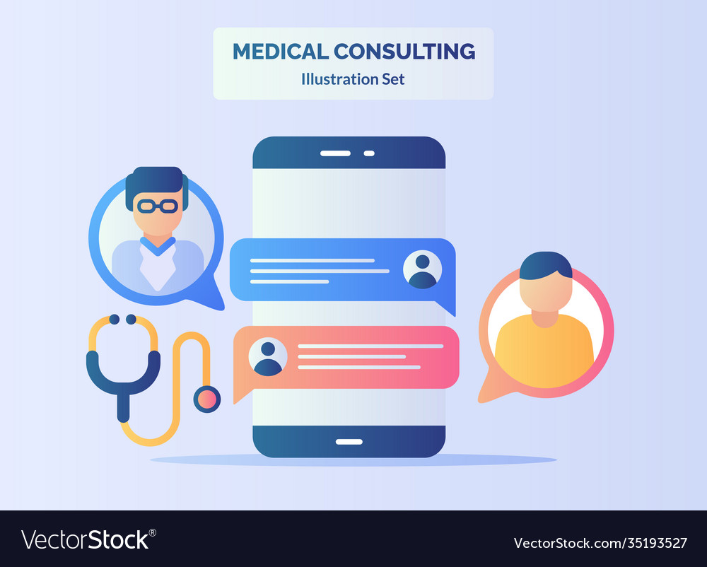 Medical consulting patient doctor chat message