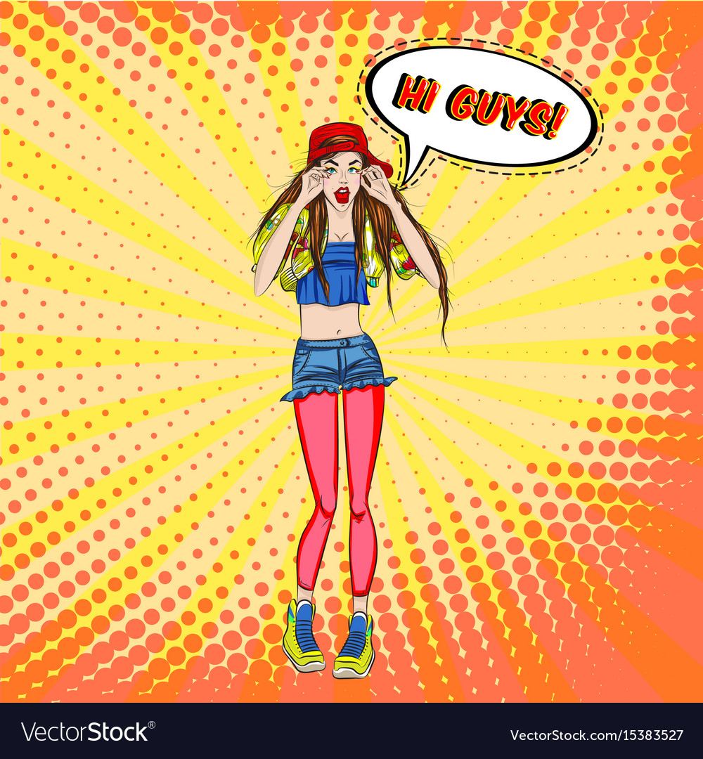 Pop Art Beautiful Template Royalty Free Vector Image Pop Art Beautiful Template Vector Image