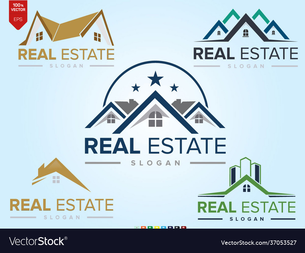 Real estate logo Royalty Free Vector Image - VectorStock