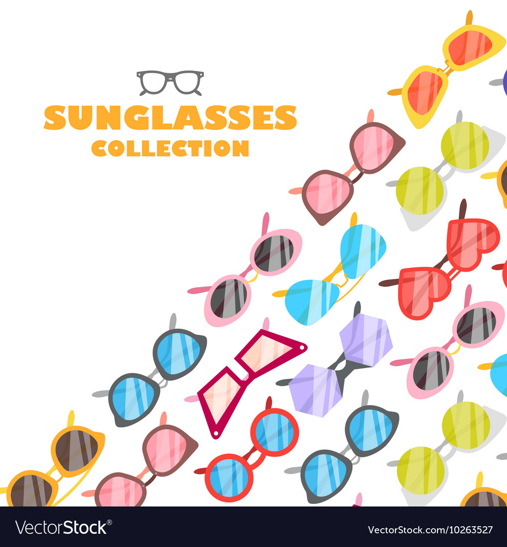 Sunglasses icons background