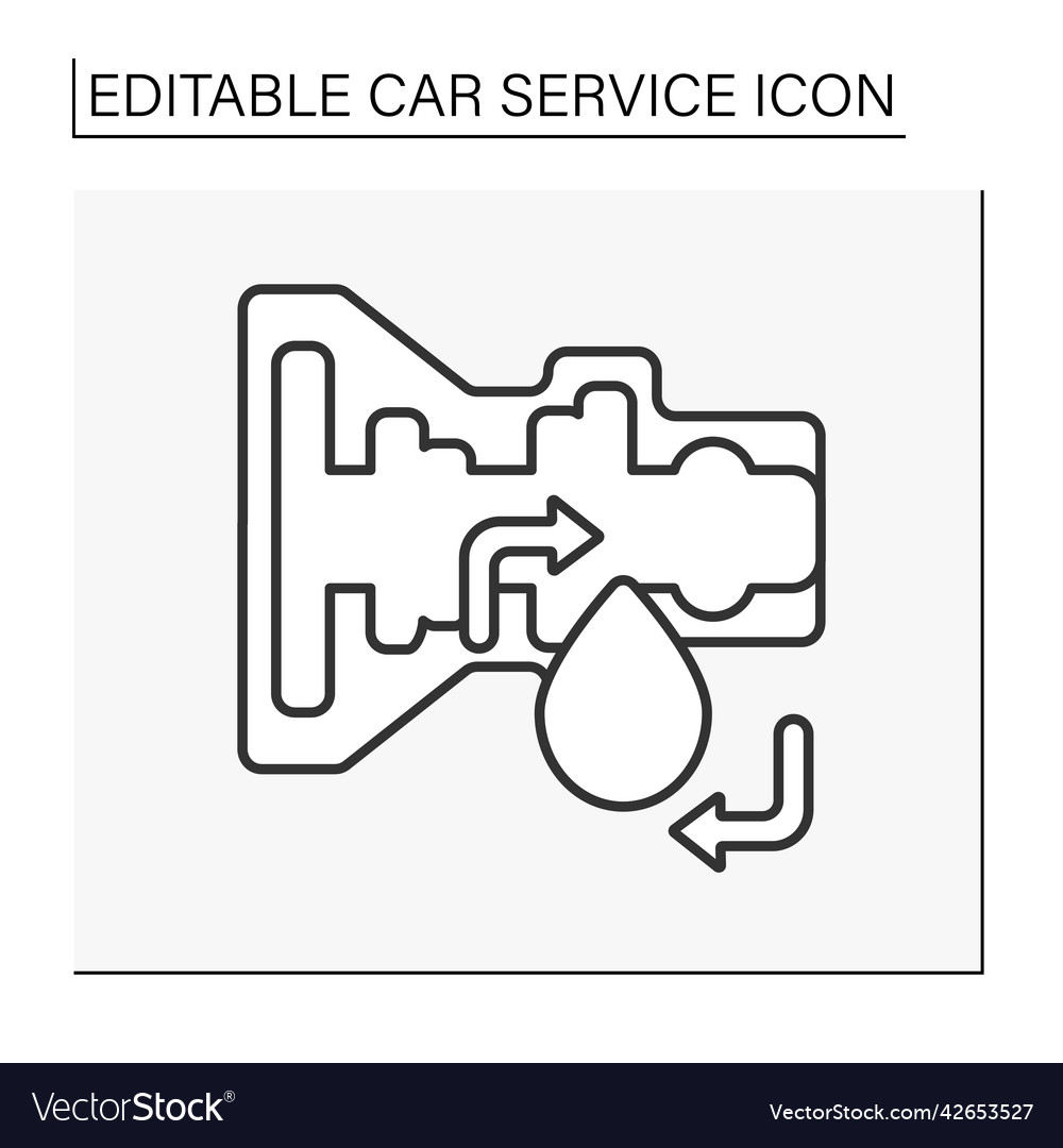 Transmission fluid change line icon