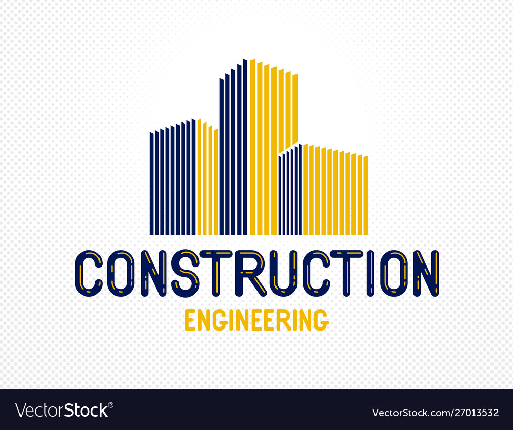 Building construction design element logo or icon Vector Image